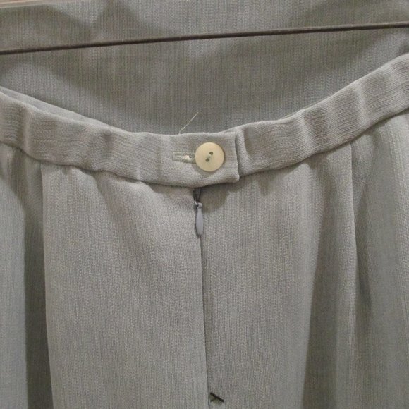 Henry Lee Lightweight Midi Skirt Blouse Set sz 14 Petite Pale Blue - Picture 6 of 10